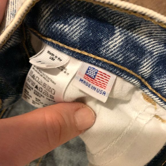 American Apparel Acid Wash High-Waist Jean Cuff Short - Picture 7 of 9